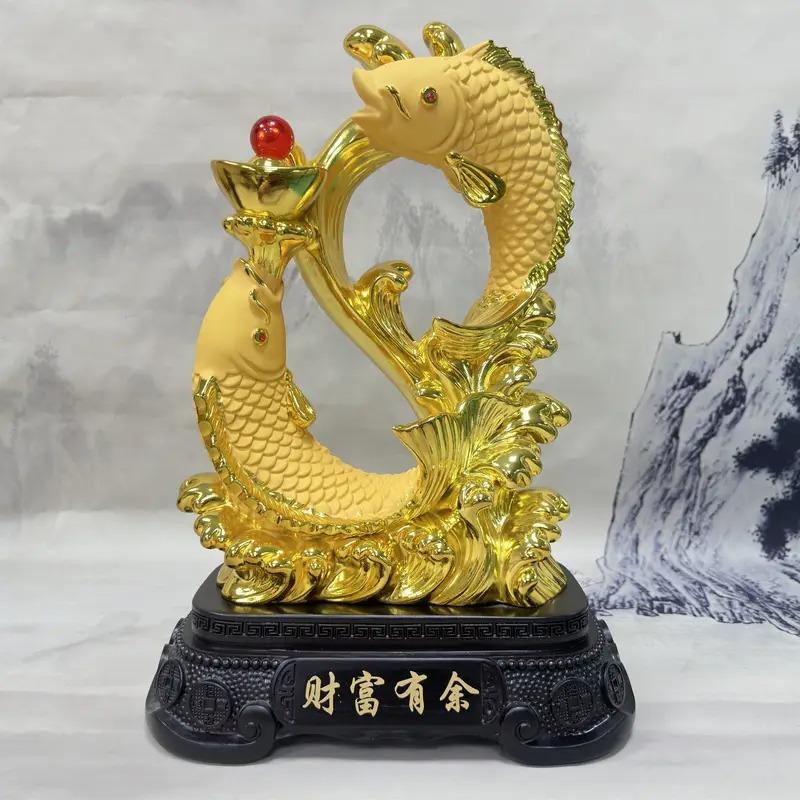 フーテン野郎　デフォルト　オリジナル品　創作品　縁起物　幸運　金運　魔除け 魚 置物 オブジェ ゴールド 金 黄金 幸運 長寿 縁起物 魔除け 厄除