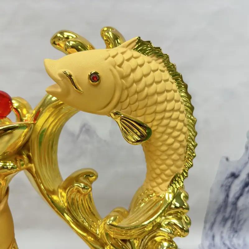 魚 置物 オブジェ ゴールド 金 黄金 幸運 長寿 縁起物 魔除け 厄除
