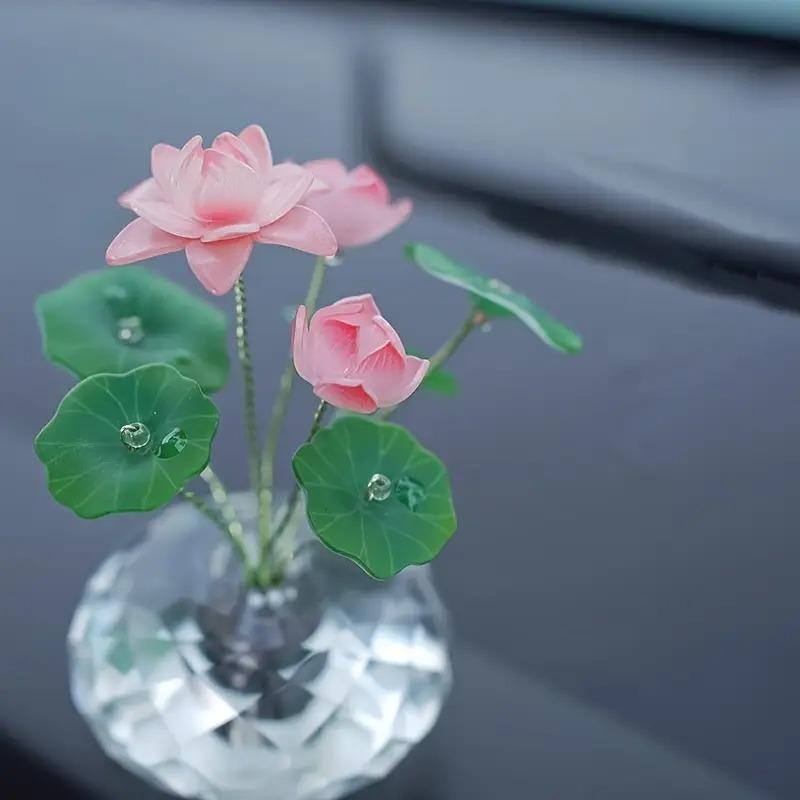 蓮 蓮の花 置物 オブジェ ガラス 綺麗 開運 幸運 財運 金運 安産祈願