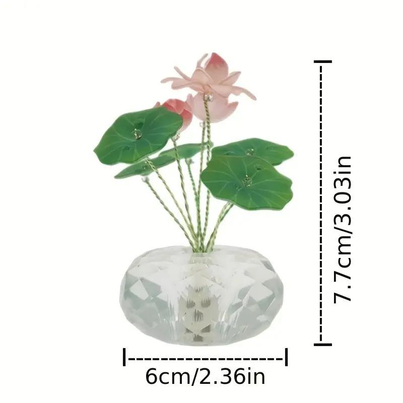 蓮 蓮の花 置物 オブジェ ガラス 綺麗 開運 幸運 財運 金運 安産祈願