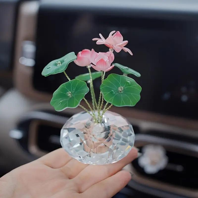 蓮 蓮の花 置物 オブジェ ガラス 綺麗 開運 幸運 財運 金運 安産祈願