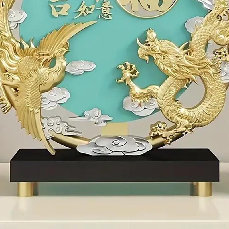 ドラゴン 龍 竜 鳳凰 鳥 樹脂 ブルー 青 置物 オブジェ 金龍 風水 開運 縁起 金運 仕事運 健康運 伝統的 高品質 気高い 干支 中国 玄関 寝室 方角 店舗_4