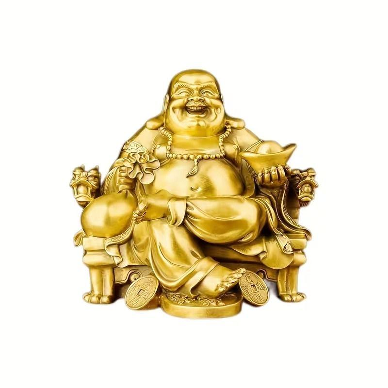 布袋尊 金色仏像 弥勒菩薩 笑福像 開運 置物 風水 金運 財運 商売繁盛