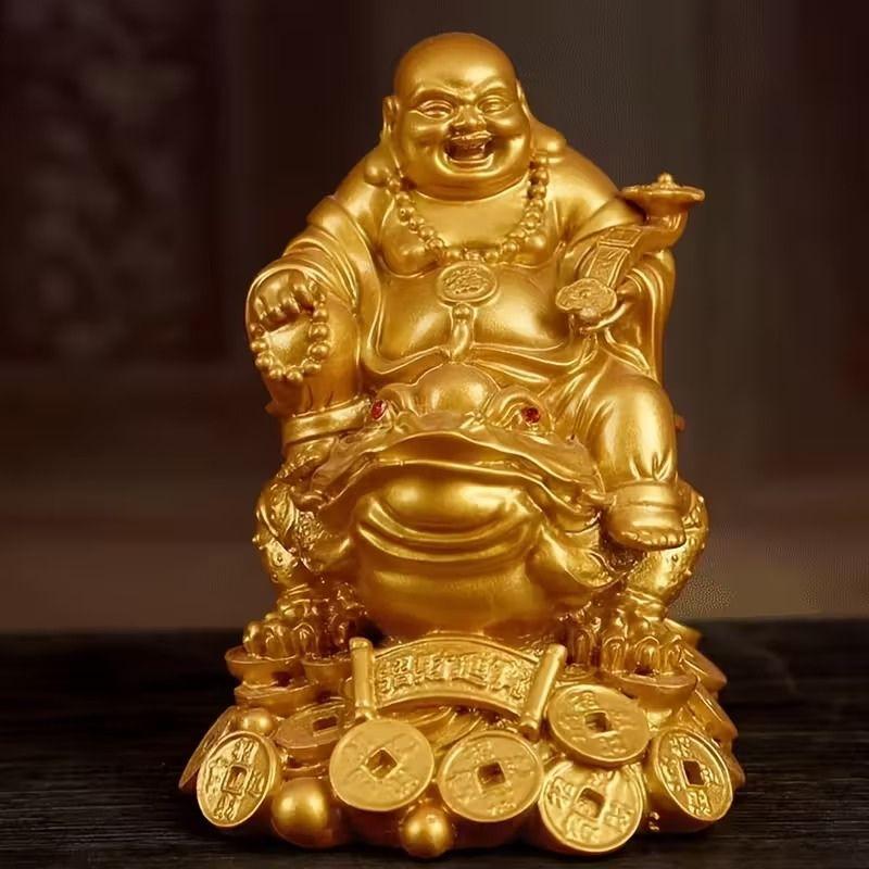 弥勒仏 置物 オブジェ 招財 開運 インテリア 風水 笑仏 福の神 財運 金