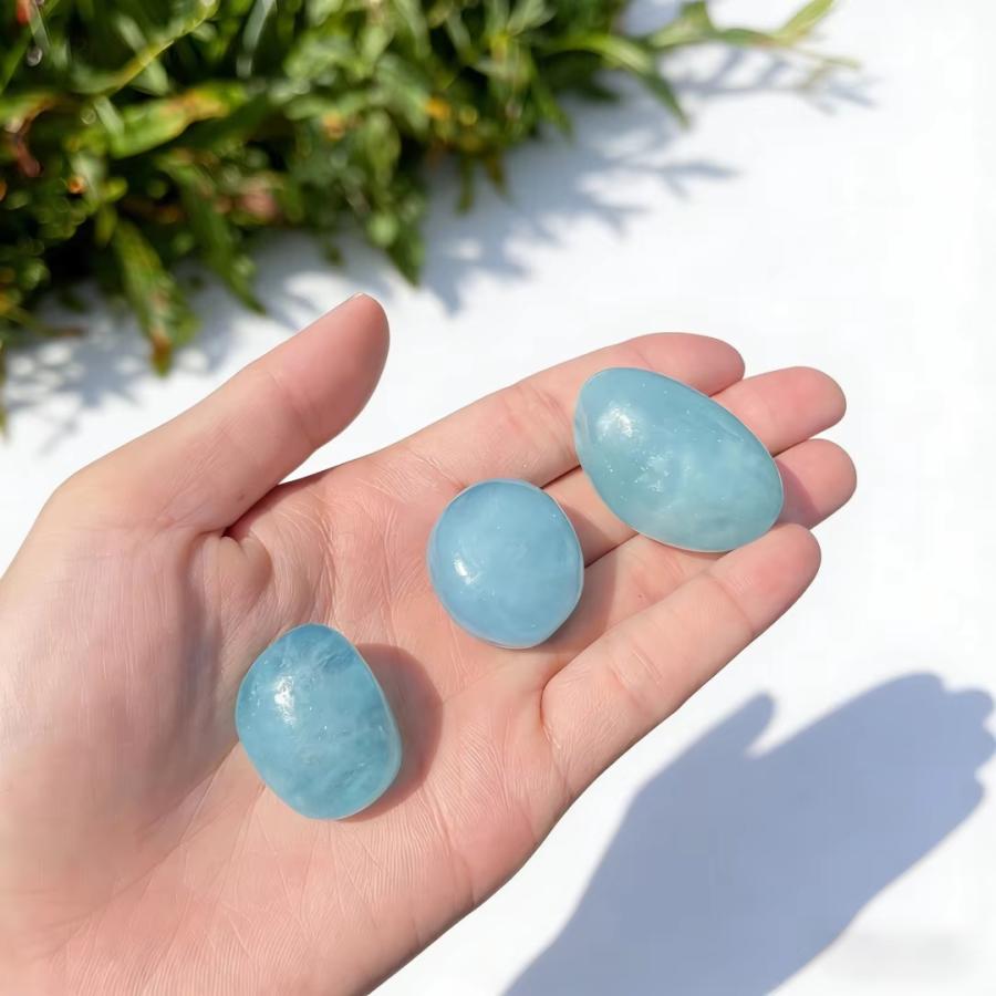 天然石 天然 アクアマリン クリスタル 120g 保護石 厄除け 開運
