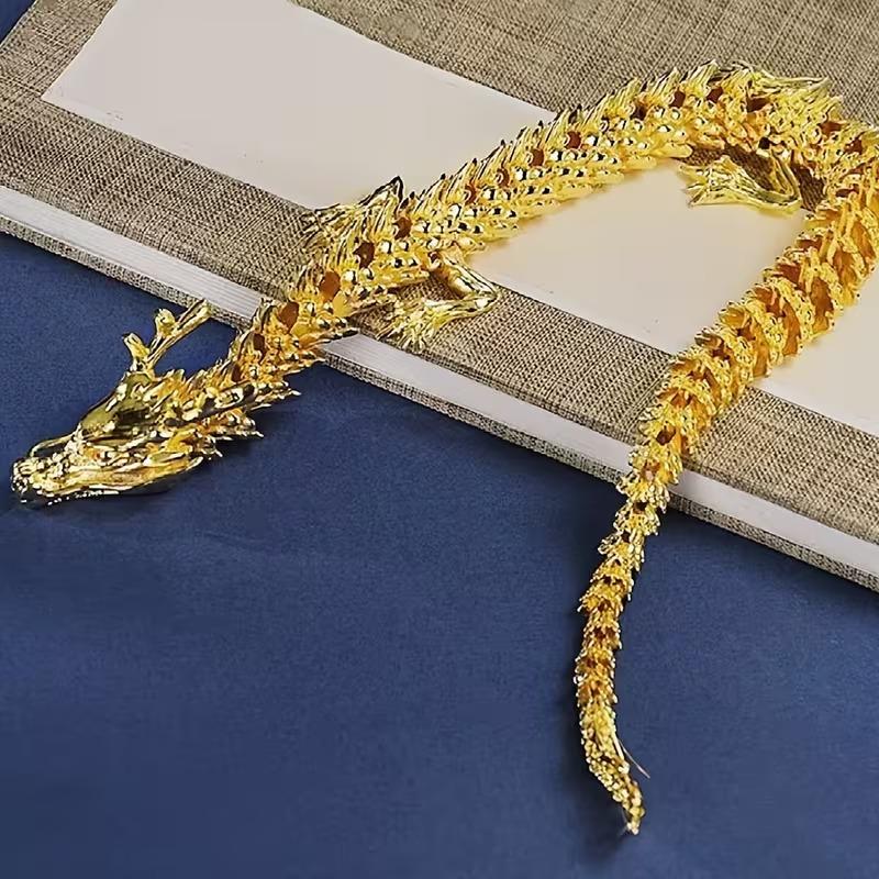 ドラゴン 龍 神龍 金色 気高い 金属製 10cm オブジェ 卓上置物 風水