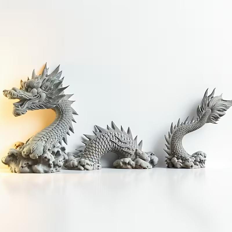 龍 ドラゴン 竜 置物 オブジェ 石材 屋外可能 ガーデン 風水 開運 縁起