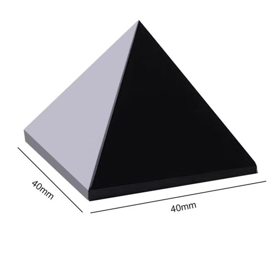 黒曜石 オブシディアン ピラミッド型 三角形 天然石 天然 黒 4cm ブラック 置物 オブジェ 不揃い 風水 保護石 厄除け インテリア ...