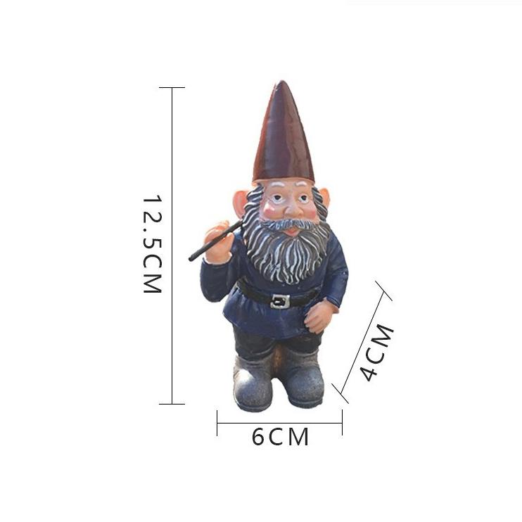 ガーデンオブジェ ノーム 青い服 赤い帽子 樹脂 庭 小人 妖精 かわいい