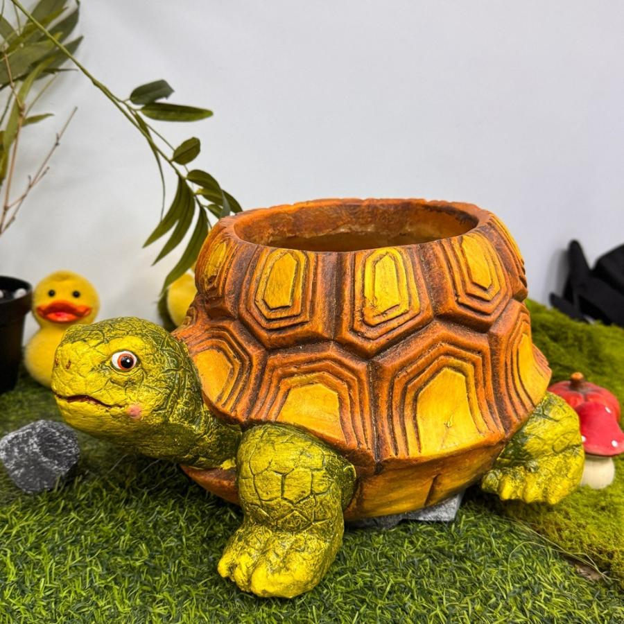 プランター 樹脂 かめ かわいい リアル 庭 カメ 亀 鉢植え 植木鉢