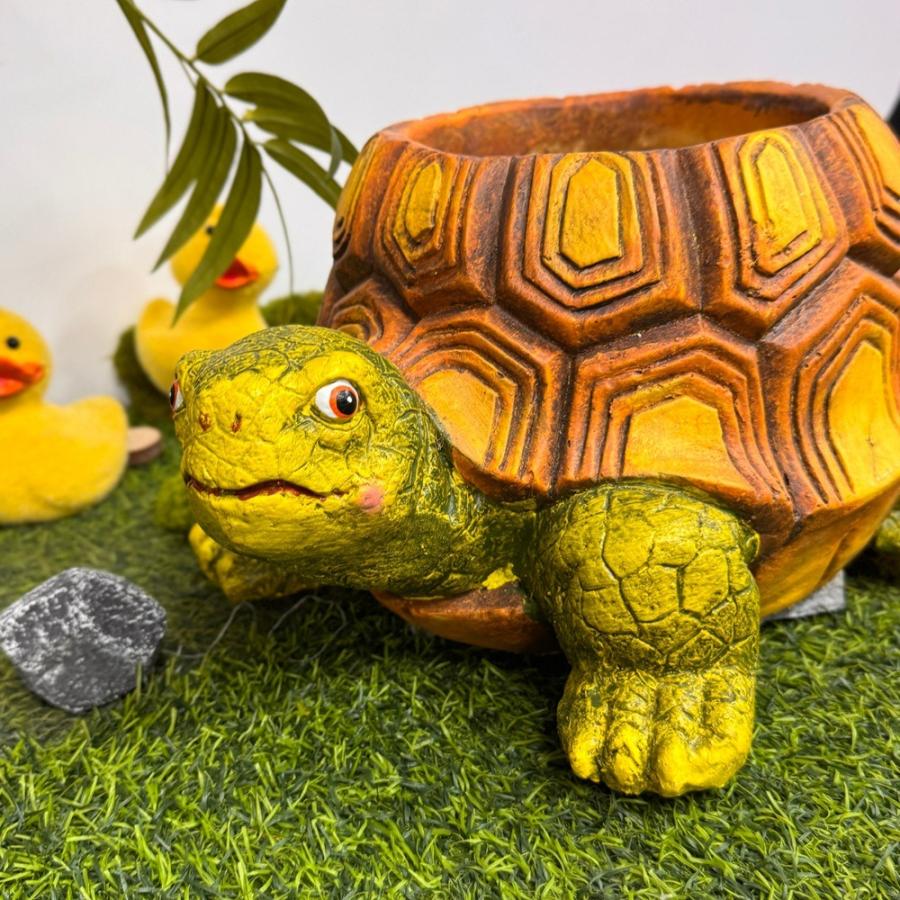 プランター 樹脂 かめ かわいい リアル 庭 カメ 亀 鉢植え 植木鉢