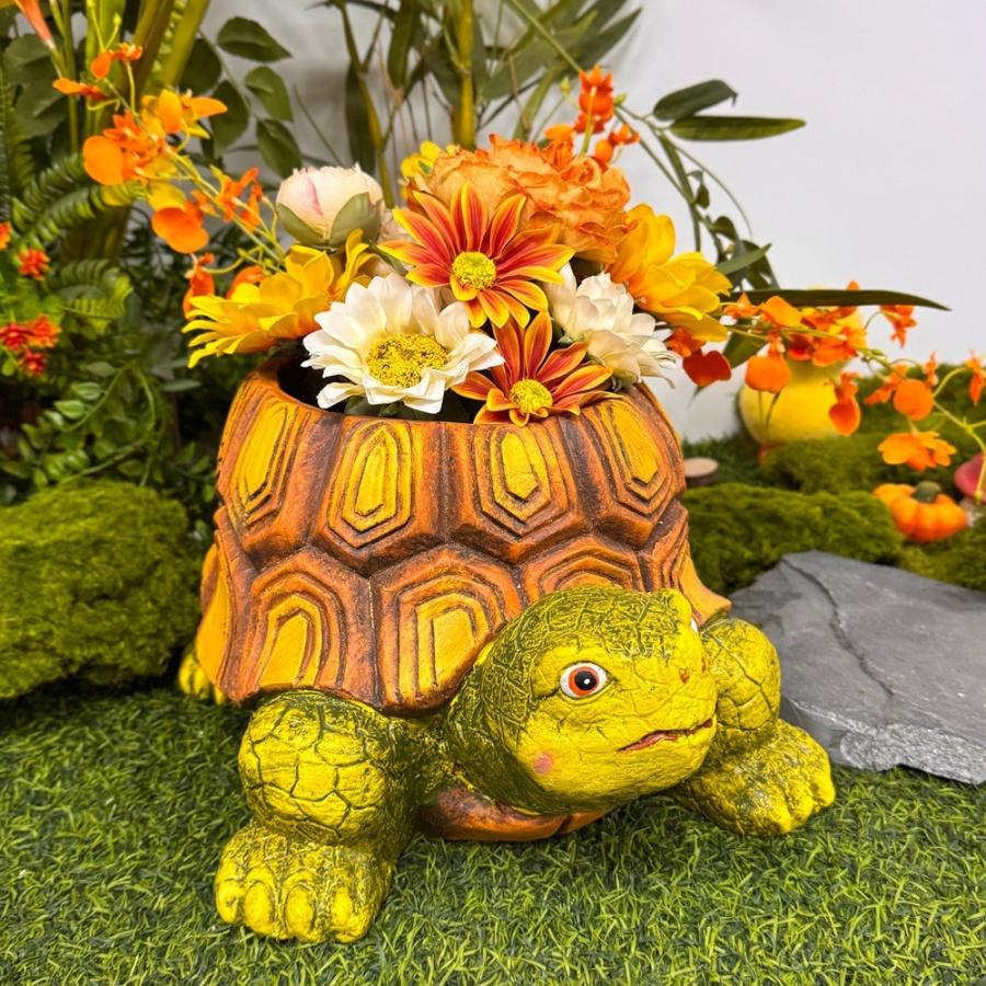 プランター 樹脂 かめ かわいい リアル 庭 カメ 亀 鉢植え 植木鉢