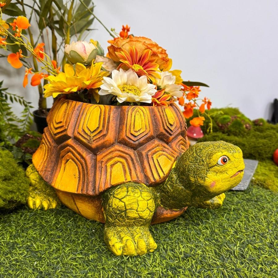 プランター 樹脂 かめ かわいい リアル 庭 カメ 亀 鉢植え 植木鉢