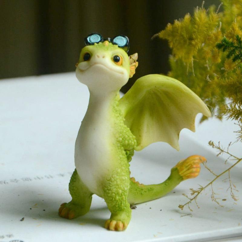 ガーデンオブジェ ドラゴン 樹脂 庭 龍 グリーン 置物 フィギュア