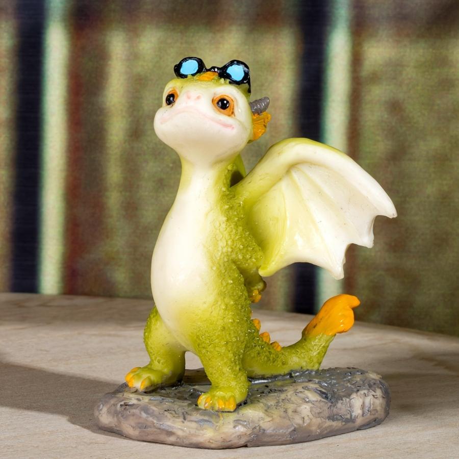 ガーデンオブジェ ドラゴン 樹脂 庭 龍 グリーン 置物 フィギュア