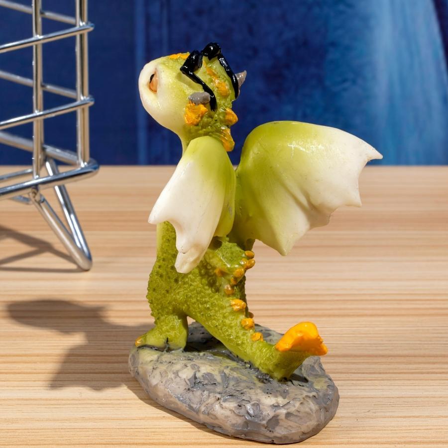 ガーデンオブジェ ドラゴン 樹脂 庭 龍 グリーン 置物 フィギュア