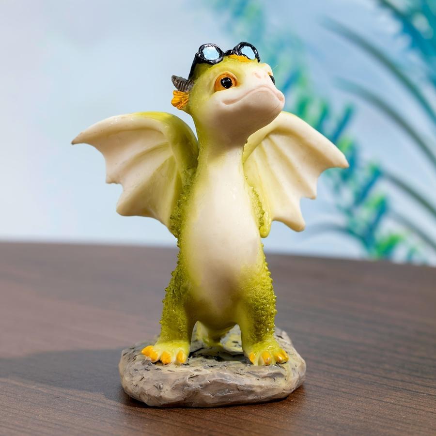 ドラゴン 2weyタイプ レア品 オブジェ 海外製 ガーデンオブジェ ドラゴン 樹脂 庭 龍 グリーン 置物 フィギュア