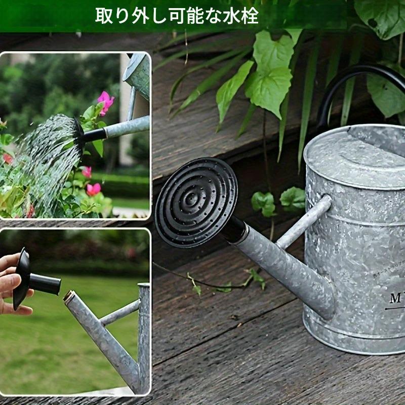 ジョウロ メタル じょうろ ヴィンテージ調 ブラック ダブルハンドル