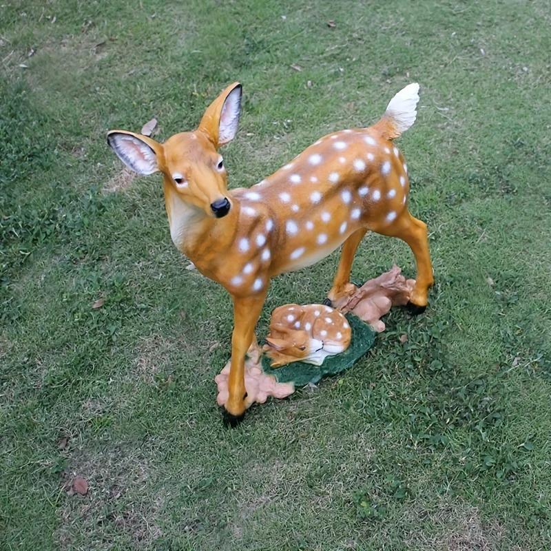 ガーデンオブジェ 鹿 親子 庭 リアル 樹脂 かわいい アニマル 動物 かわいい ガーデニング 雑貨 ガーデン雑貨 ガーデンインテリア ガーデン インテリア_2