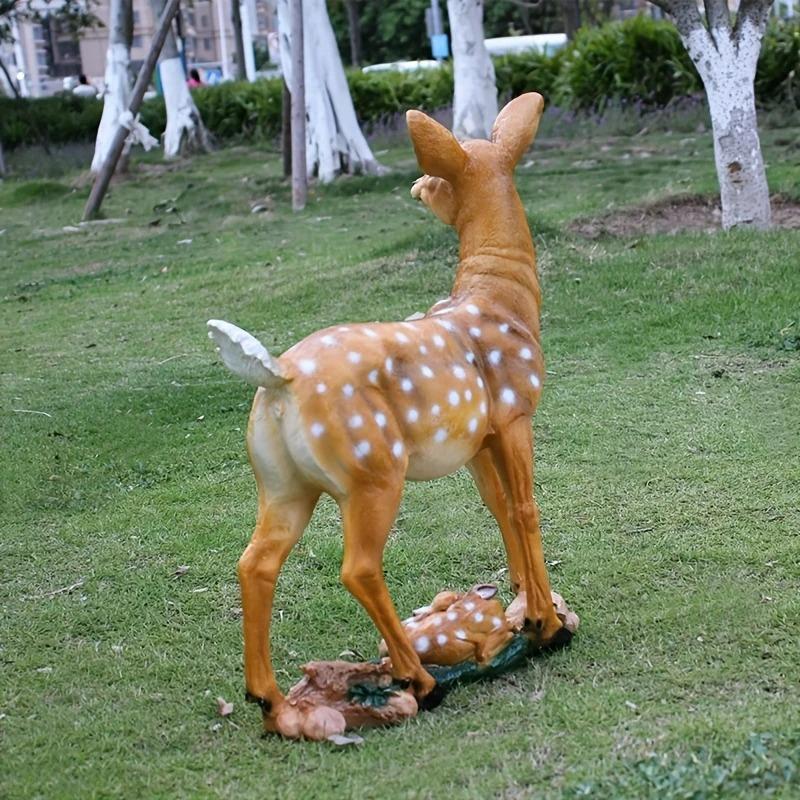 ガーデンオブジェ 鹿 親子 庭 リアル 樹脂 かわいい アニマル 動物 かわいい ガーデニング 雑貨 ガーデン雑貨 ガーデンインテリア ガーデン インテリア_5
