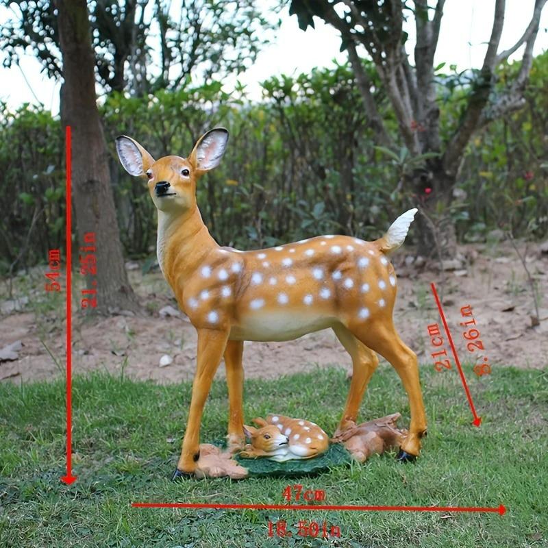 ガーデンオブジェ 鹿 親子 庭 リアル 樹脂 かわいい アニマル 動物 かわいい ガーデニング 雑貨 ガーデン雑貨 ガーデンインテリア ガーデン インテリア_6