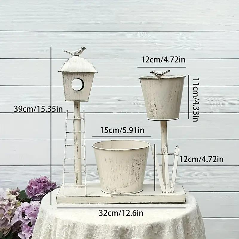 フランスアンティーク 鋳鉄製 白いプランター　ガーデニング g131_dai.jpg