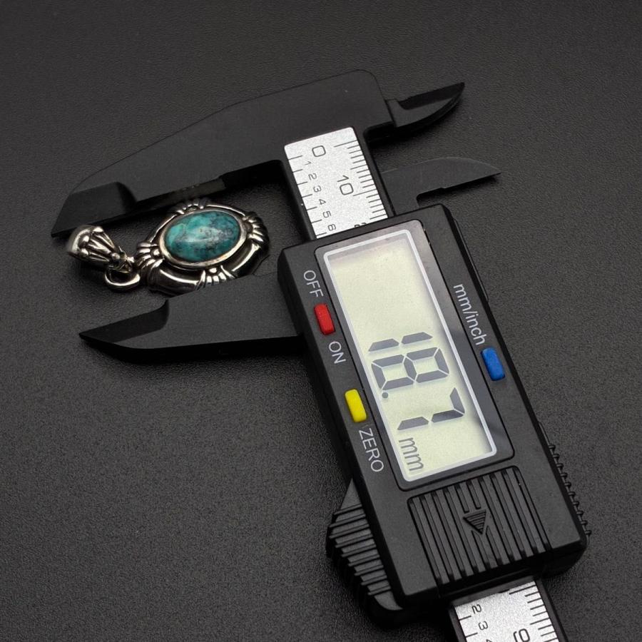 ペンダントトップ ターコイズ シルバー925 ネックレス ペンダント インディアンジュエリー トルコ石 925刻印 ナバホ 王冠 sv925 グリーン ブルー 天然石の画像