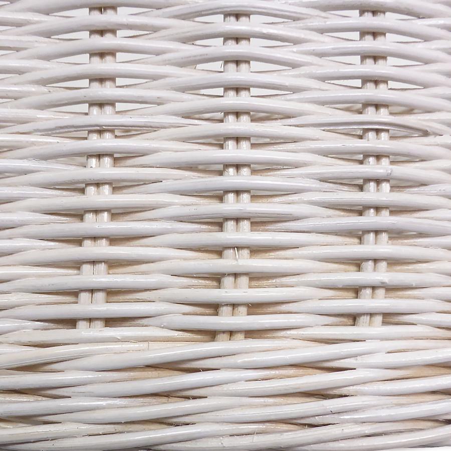 型番027WH 天然素材の白いかごホワイトバスケット ピクニックカゴ