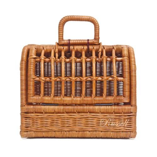 型番1009籐ペットキャリー 小さめ ボストンキャリー型 バスケット 小型