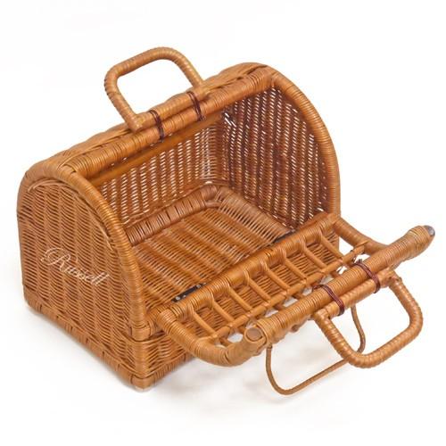 型番1009籐ペットキャリー 小さめ ボストンキャリー型 バスケット 小型