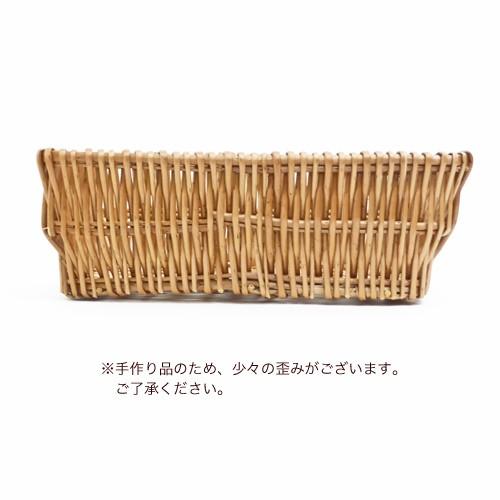 【かごのお店ラッセル】 手作り柳バスケット 45x28x23cm かごバスケット 煮柳 かわいい カゴ 整理かご 小物入れ 収納