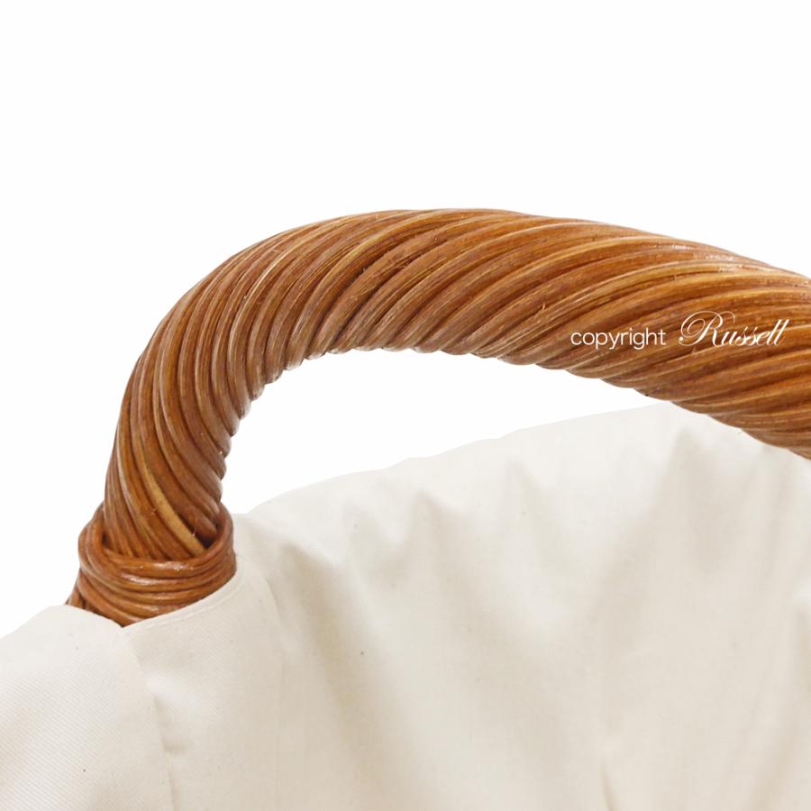 籐 かご バスケット 布付き ピクニックバスケット 籠 ラタン 収納かご