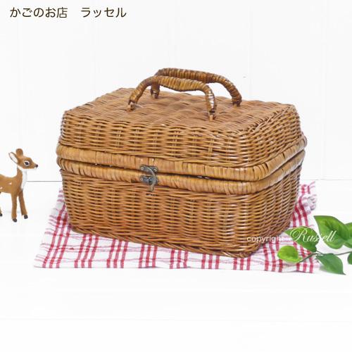 かご バスケット 籐かご ピクニックバスケット Mサイズ 小物入れ