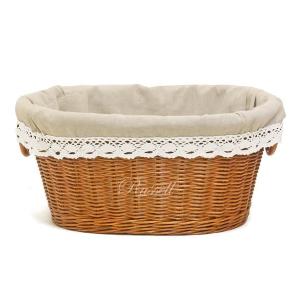 籐 かご バスケット 布付き ランドリーバスケット ラタン 収納かご
