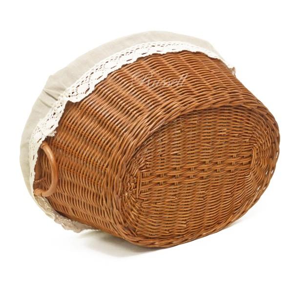 籐 かご バスケット 布付き ランドリーバスケット ラタン 収納かご