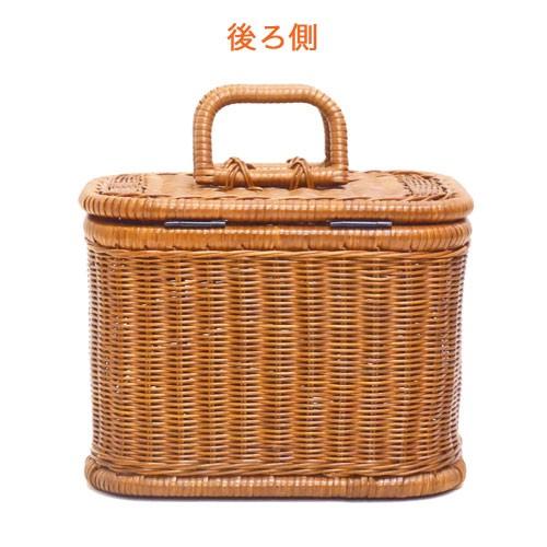 型番690 籐かご ピクニック行楽バスケット 運動会 お弁当入れ ふた付き