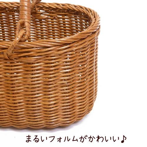 型番694 籐かごバッグ 手編み 買い物かご 収納・整理バスケット 小物入