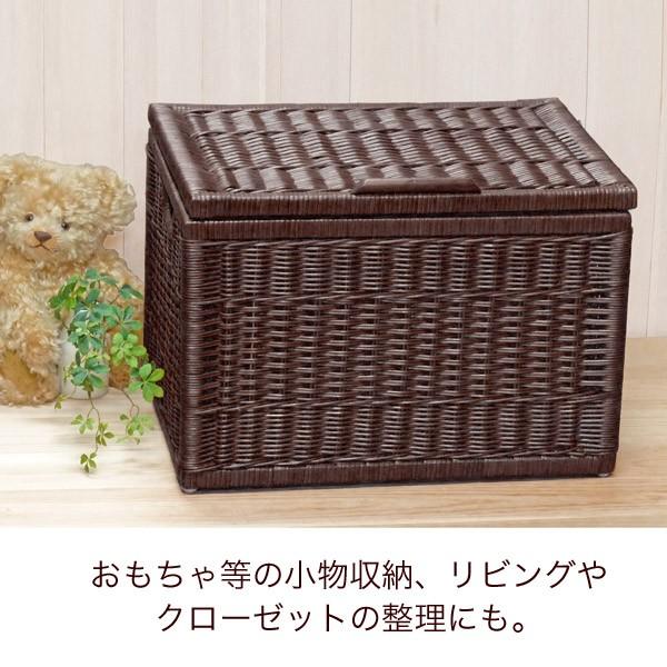 ビッグサイズ 大きい ふた付き 籐かご バスケット おしゃれ 収納カゴ