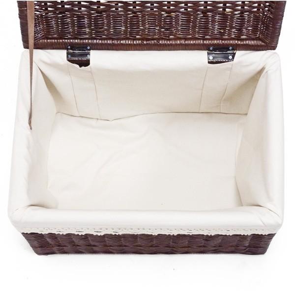 布付き ビッグサイズ 大きい ふた付き 籐かご バスケット おしゃれ