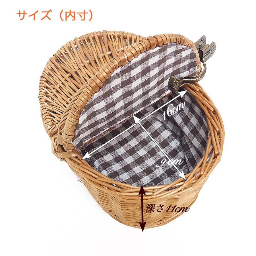 ふた付きバスケット(S) かご バスケット 布付き 小物入れ かわいいカゴ