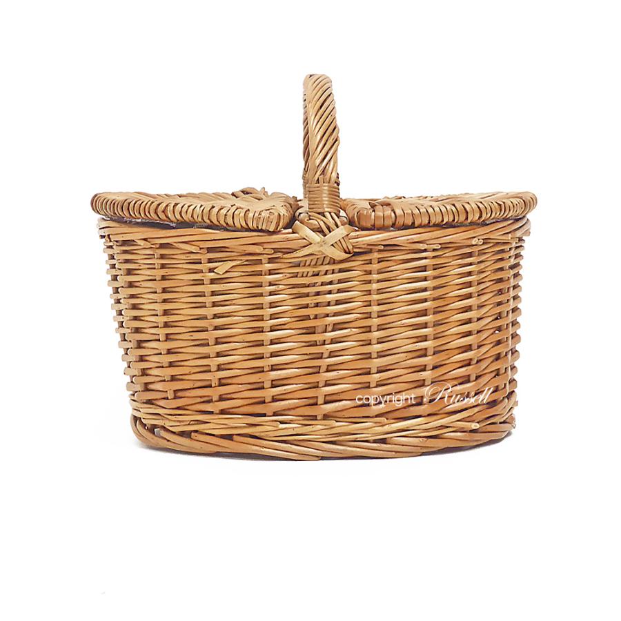 ふた付きバスケット(S) かご バスケット 布付き 小物入れ かわいいカゴ