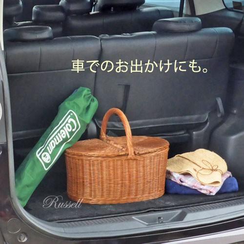 ラタン　籐編み ピクニック バスケット　大きいサイズ ピクニックバスケット 籐 かご バスケット グランピング ラタン