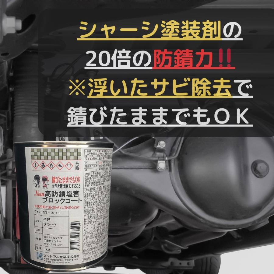 セントラル産業 約20倍以上の 防錆力 シャーシブラック 半艶 ブラック