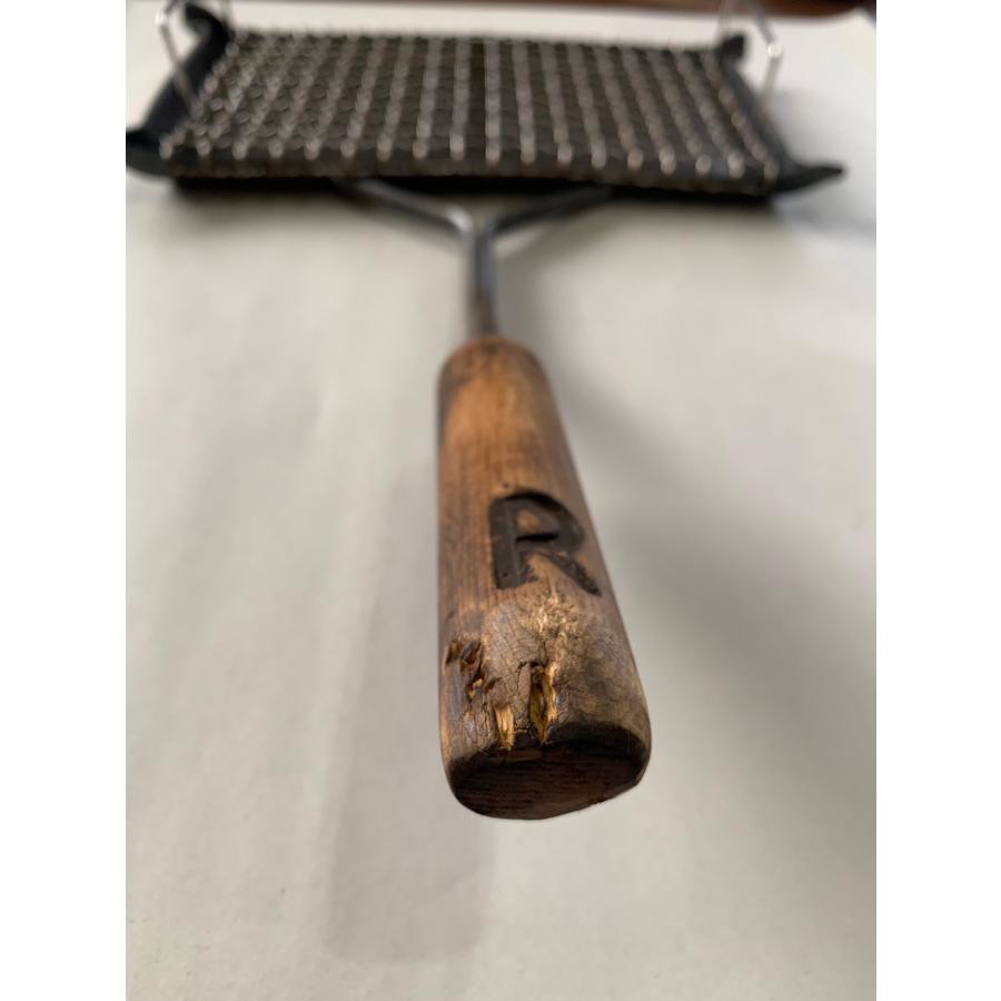 鉄フライパン網付き-002　角型　１点もの　訳アリ　送料無料 |  | 05