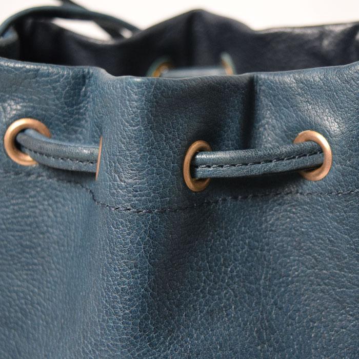 Damasquina ダマスキーナ インディゴレザー ドローストリング