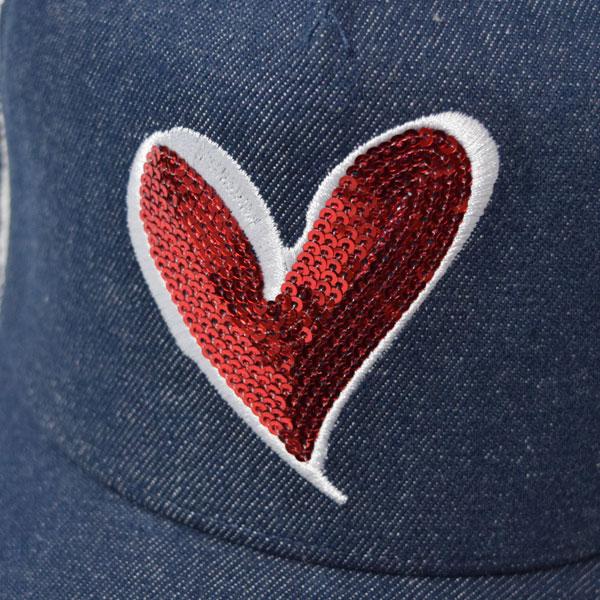 SWEET YEARS32 ネイビーキャップ ハート刺繍ヨシノリコタケ SY32 by SWEET YEARS - 限定コラボCAP COLLABORATION MESH CAP