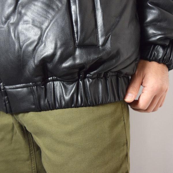 FIRST DOWN（ファーストダウン） PU LEATHER V-DOWN JACKET レザー