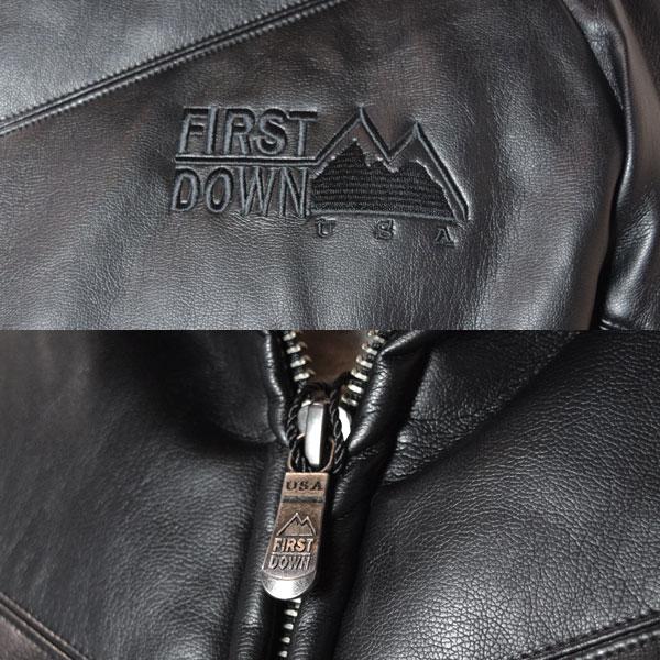 FIRST DOWN（ファーストダウン） PU LEATHER V-DOWN JACKET レザー