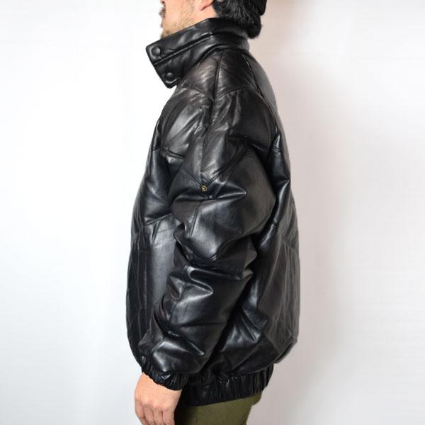 FIRST DOWN（ファーストダウン） PU LEATHER V-DOWN JACKET レザー