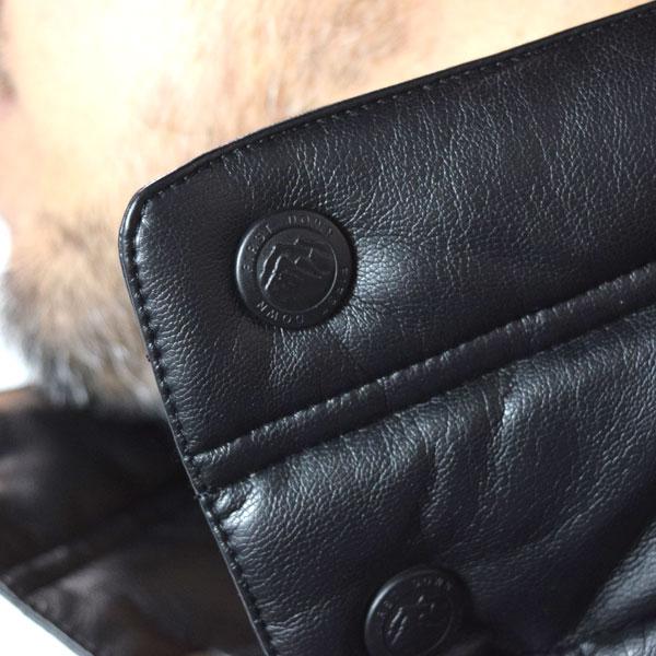 FIRST DOWN（ファーストダウン） PU LEATHER V-DOWN JACKET レザー